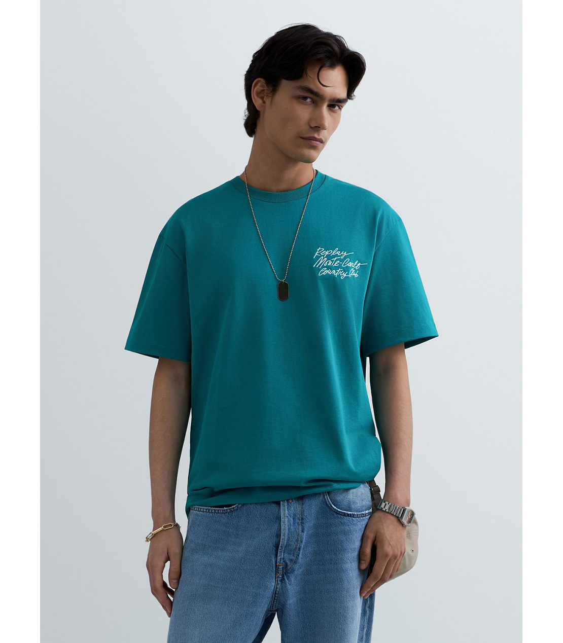 REPLAY &times; Monte Carlo Country Club オーバーサイズ Tシャツ 詳細画像 エメラルド 3